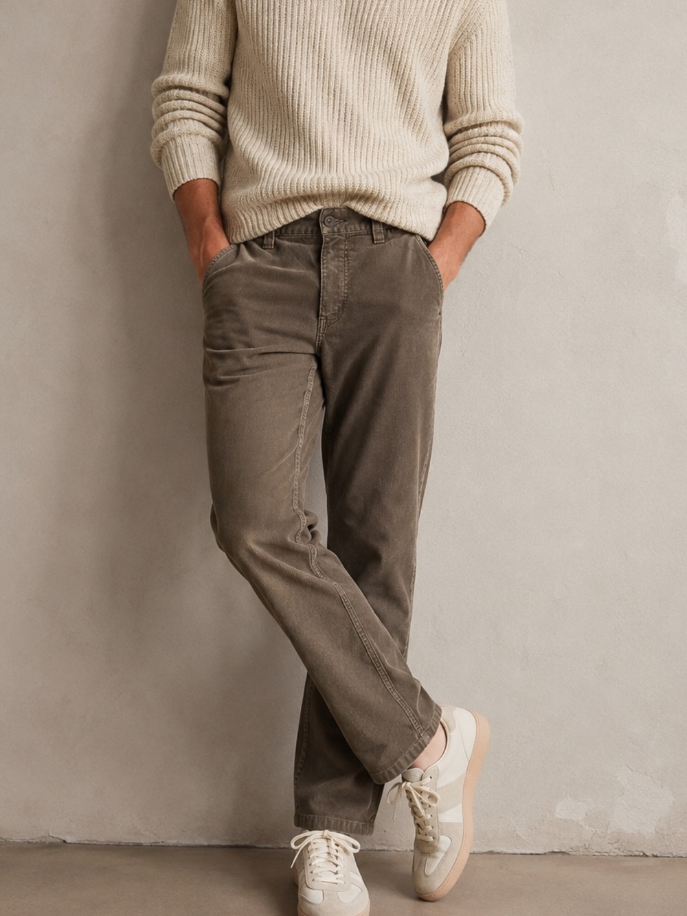 Brixton Earth Brown Choice Regular Fit Lightweight Corduroy Pants Size 32x32